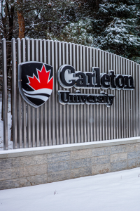 Carleton University campus sign