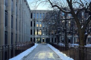 Path towards Herzberg Laboratories from Richcraft Hall.