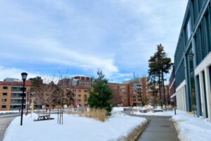 A view of the Residence Buildings on Campus.