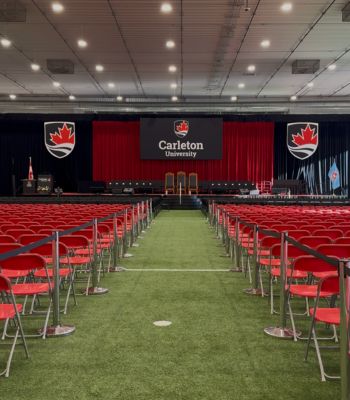 Carleton university convocation stage.